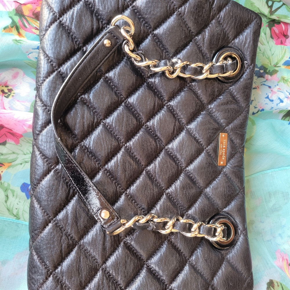 Kate Spade Black Quilted Shoulder Bag